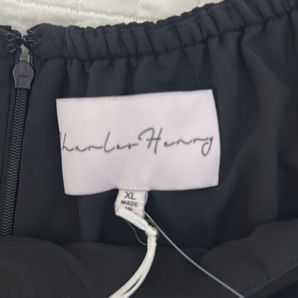 Charles Henry Strapless Dress Size S P Black Mini Above Knee Length Ruffle Top - Picture 4 of 8